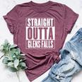 Straight Outta Glens Falls Bella Canvas T-shirt Heather Maroon