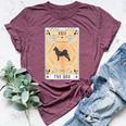 Tarot Card The Dog Norrbottenspets Celestial Space Galaxy Bella Canvas T-shirt Heather Maroon