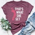 That's What She Set Pun For A Volleyball Girl Bella Canvas T-shirt Heather Maroon