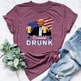 Trump 4Th Of July Drinking Presidents Donald Drunk Bella Canvas T-shirt Heather Maroon