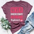 Never Underestimate A Girl With A Keyboard Bella Canvas T-shirt Heather Maroon