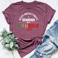 Never Underestimate Grandma With Roots Portugal Portuguese Bella Canvas T-shirt Heather Maroon