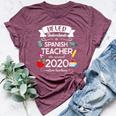 Never Underestimate A Spanish Teacher Who Survived 2020 Bella Canvas T-shirt Heather Maroon