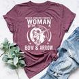 Never Underestimate A Woman With A Bow And Arrow Archery Bella Canvas T-shirt Heather Maroon