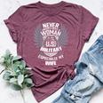 Veteran Wife Never Underestimate A Woman In The Military Bella Canvas T-shirt Heather Maroon