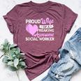 Welfare Almoner Social Worker Wife Bella Canvas T-shirt Heather Maroon