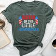 4Th Of July Birthday Sister Of The Little Firecracker Bella Canvas T-shirt Heather Forest