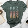 557 Mississippi Usa Multi Color Area Code Bella Canvas T-shirt Heather Forest