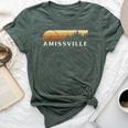 Amissville Va Vintage Evergreen Sunset Eighties Retro Bella Canvas T-shirt Heather Forest