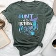 Aunt Of The Birthday Mermaid Family Matching Party Squad Bella Canvas T-shirt Heather Forest