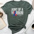 Aunt Of A Warrior T Chd Congenital Heart Defect Bella Canvas T-shirt Heather Forest
