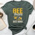 Bee Happy Bee Kind Bee Bella Canvas T-shirt Heather Forest