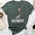 Black-Tailed Jackrabbit Howdy Cowboy Western Country Cowgirl Bella Canvas T-shirt Heather Forest