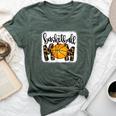Bleached Basketball Mom Messy Bun Player Mom Game Day Vibes Bella Canvas T-shirt Heather Forest