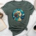 Cavador Starry Night Painting Dog Mom Dad Bella Canvas T-shirt Heather Forest