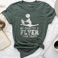 Cheer Mom Cheerleader Dad My Daughter Is Flyer Than Yours Bella Canvas T-shirt Heather Forest