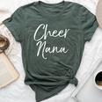 Cute Matching Family Cheerleader Grandma Cheer Nana Bella Canvas T-shirt Heather Forest