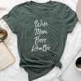 Cute Real Estate For Mother's Day Wife Mom Boss Realtor Bella Canvas T-shirt Heather Forest