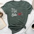 Cycling Girl Never Underestimate A Girl With A Bike Bella Canvas T-shirt Heather Forest