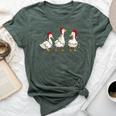 Duck Santa Hat Christmas Lights Silly Goose Xmas Women Bella Canvas T-shirt Heather Forest