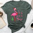 Flamingo Christmas Holiday Tropical Beach Party Bella Canvas T-shirt Heather Forest