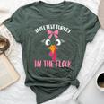 Girls Sweetest Turkey In The Flock Thanksgiving Bella Canvas T-shirt Heather Forest