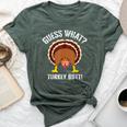 Guess What Turkey Butt Girls Boys Thanksgiving Bella Canvas T-shirt Heather Forest