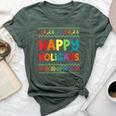 Gay Christmas Lgbt Happy Holigays Ugly Rainbow Party Bella Canvas T-shirt Heather Forest
