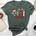 Gigi Claus Reindeer Christmas Idea For Grandma Nana Mimi Bella Canvas T-shirt Heather Forest
