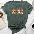 Gingerbread Cookie Christmas Coffee Cups Latte Drink Outfit Bella Canvas T-shirt Heather Forest