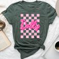 Girl Retro Dolly First Name Personalized Groovy Birthday Bella Canvas T-shirt Heather Forest