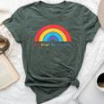 God Keeps His Promises Rainbow Lovely Christian Christianity Bella Canvas T-shirt Heather Forest