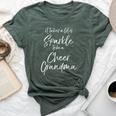 Grandma It Takes A Lot Of Sparkle To Be A Cheer Grandma Bella Canvas T-shirt Heather Forest