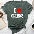 I Heart Love Ceilings Sarcastic Home Remodel Painter Bella Canvas T-shirt Heather Forest