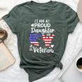 I'm A Proud Daughter Of A Veteran Father's Day Girls Bella Canvas T-shirt Heather Forest