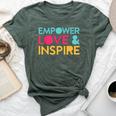 Inspirational Inclusion Empowerment Quote For Teacher Bella Canvas T-shirt Heather Forest