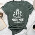 Keep Calm And Let Nonnie Handle It Grandma Bella Canvas T-shirt Heather Forest