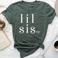 Lil Sis Women Girls & Sorority Little Sister Bella Canvas T-shirt Heather Forest