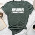 A Man Of Quality Is Not Threatened By A Woman Of Equality Bella Canvas T-shirt Heather Forest