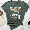 This Market Researcher Runs On Coffee Marketing Bella Canvas T-shirt Heather Forest