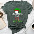 Matching Family Group Christmas The Wine Drinking Elf Bella Canvas T-shirt Heather Forest