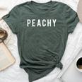 Peachy Cute Girls Quote Slogan Bella Canvas T-shirt Heather Forest