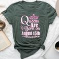 Queens Are Born On August 15Th Virgo Leo Birthday Bella Canvas T-shirt Heather Forest
