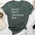 Sorry Can't Cantopop Bye Cantonese Pop Music Sarcastic Bella Canvas T-shirt Heather Forest