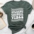Student Council Vibes Retro Groovy School Student Council Bella Canvas T-shirt Heather Forest