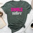 Swole Sisters Bff Best Friends Forever Weightlifting Bella Canvas T-shirt Heather Forest
