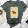 Tarot Card The Dog Norrbottenspets Celestial Space Galaxy Bella Canvas T-shirt Heather Forest