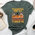 Thankful For My Kindergarten Turkeys Thanksgiving Teacher Bella Canvas T-shirt Heather Forest