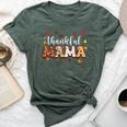 Thankful Mama Fall Autumn Thanksgiving Mom Grandma Bella Canvas T-shirt Heather Forest