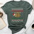 Tis The Season To Be Sleepy Cute Sloth Christmas Ugly Bella Canvas T-shirt Heather Forest